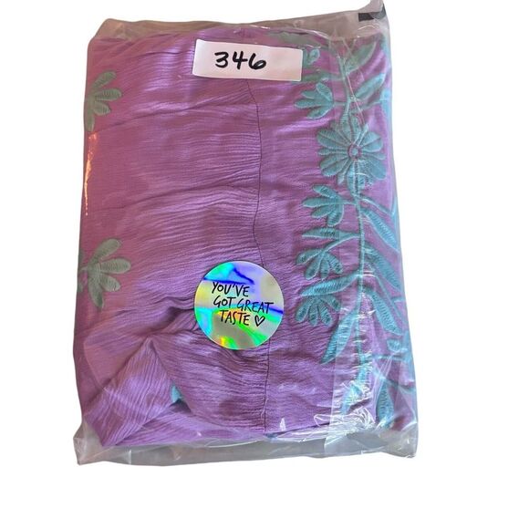 J Marie embroidered Madeline Dress Lavender Size S Peasant Cottagecore - Picture 10 of 10